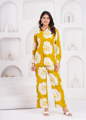 Mustard Cotton Cord Set for Women – A Warm Touch of Style and Skin-Friendly Softness, Comfortable and Effortlessly Chic