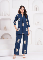 The Essential Navy Blue Cord Set – Ultra-Soft, Skin-Friendly Cotton for All-Day Wear