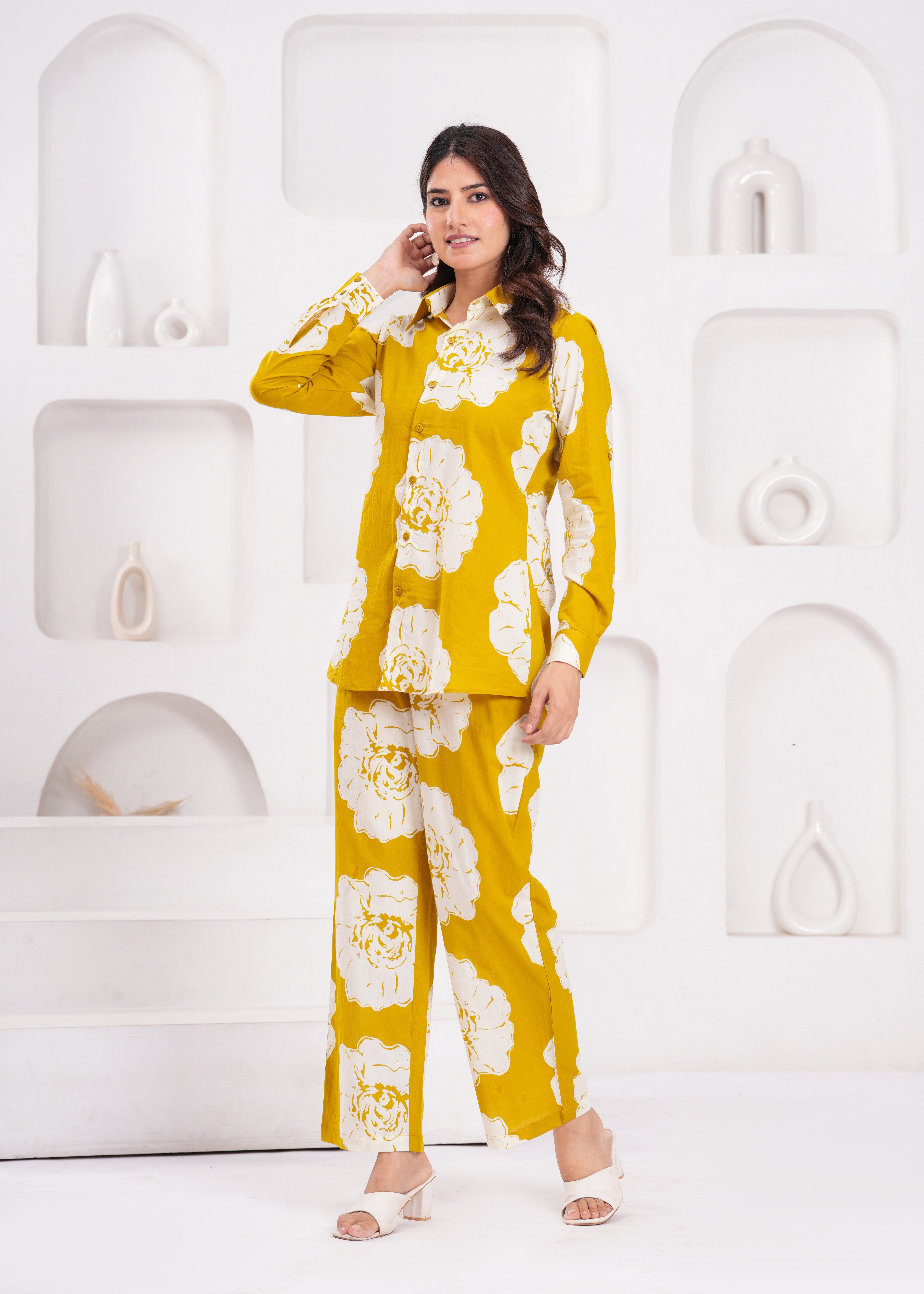 Mustard Cotton Cord Set for Women – A Warm Touch of Style and Skin-Friendly Softness, Comfortable and Effortlessly Chic