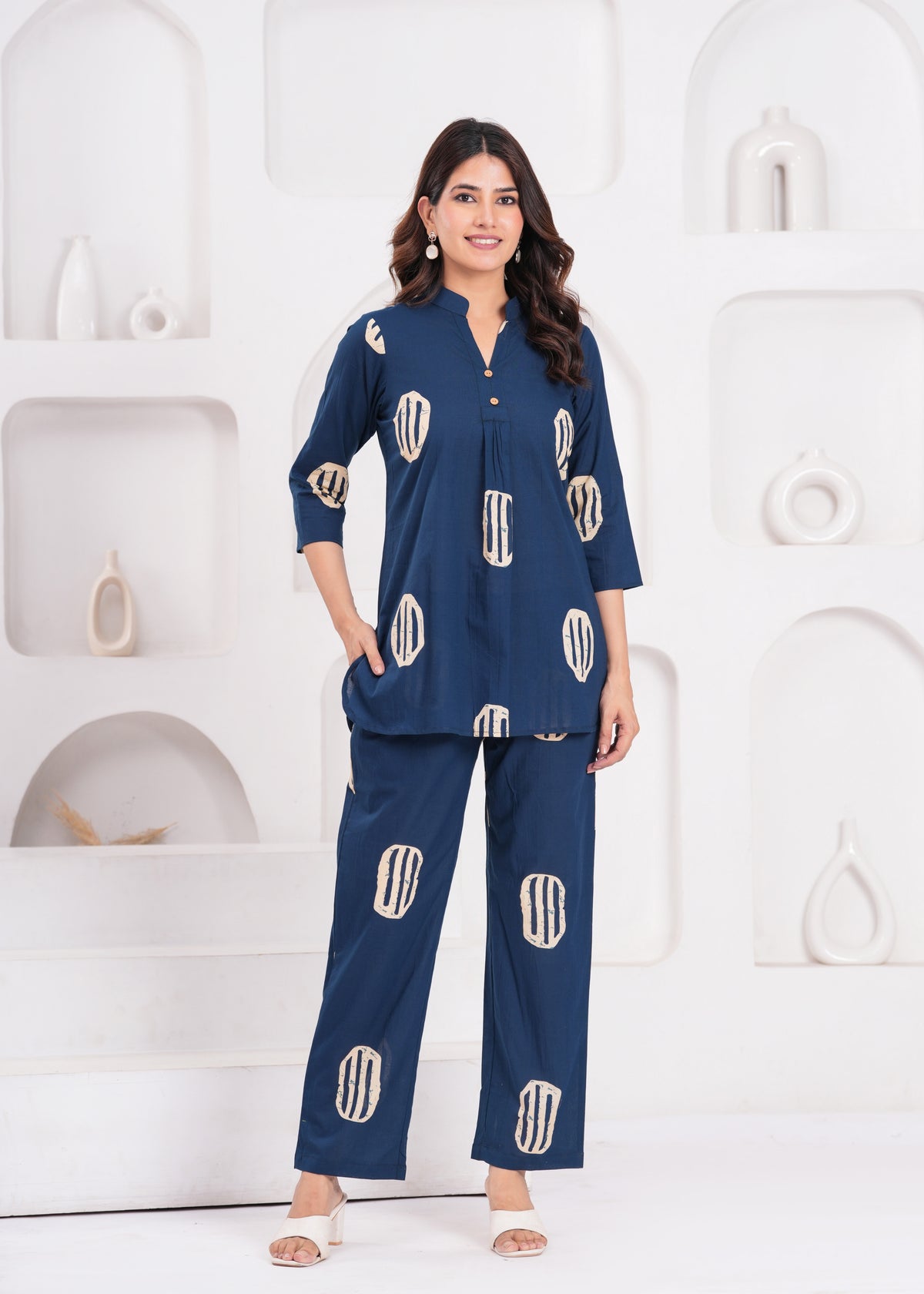 The Essential Navy Blue Cord Set – Ultra-Soft, Skin-Friendly Cotton for All-Day Wear