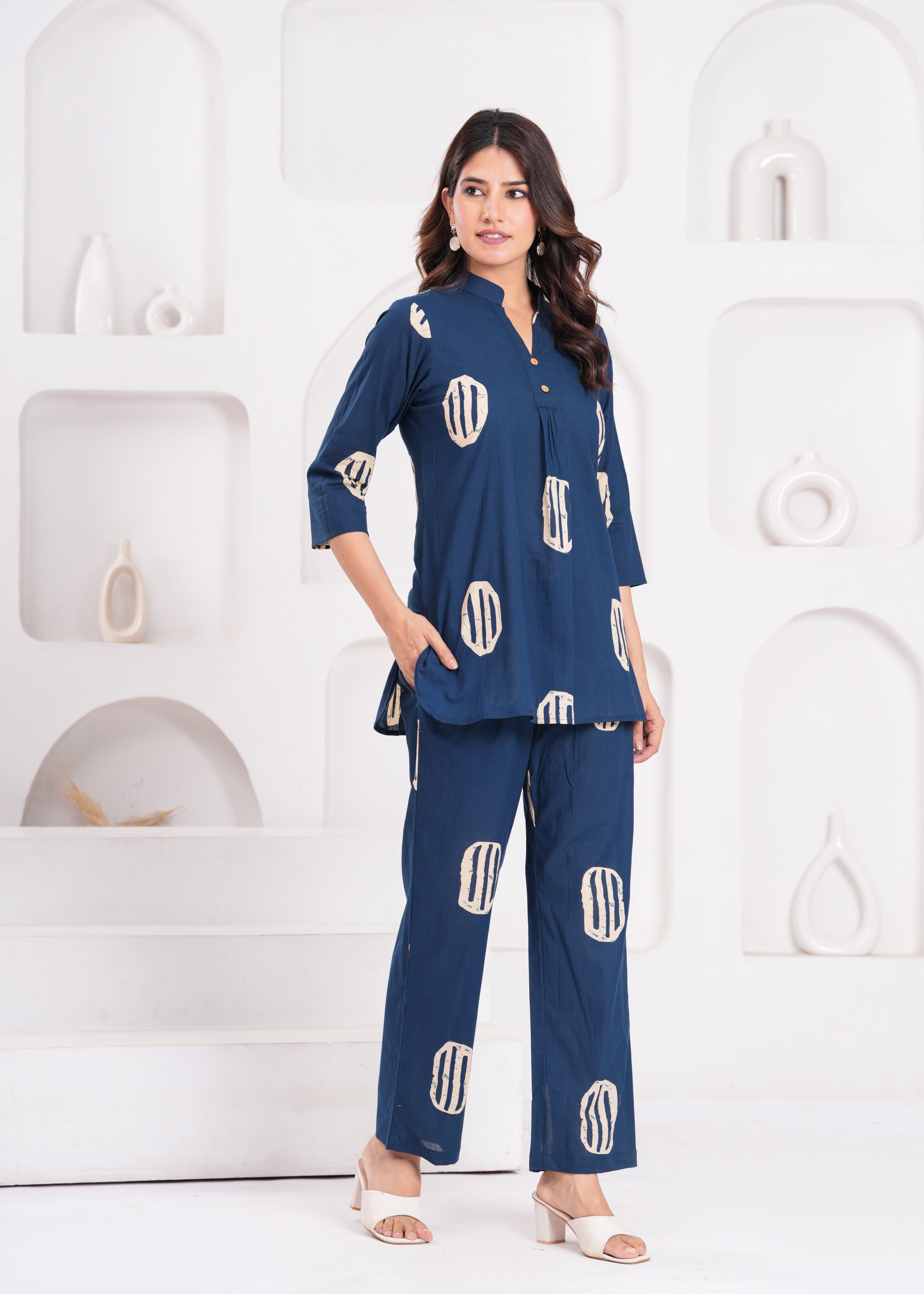 The Essential Navy Blue Cord Set – Ultra-Soft, Skin-Friendly Cotton for All-Day Wear
