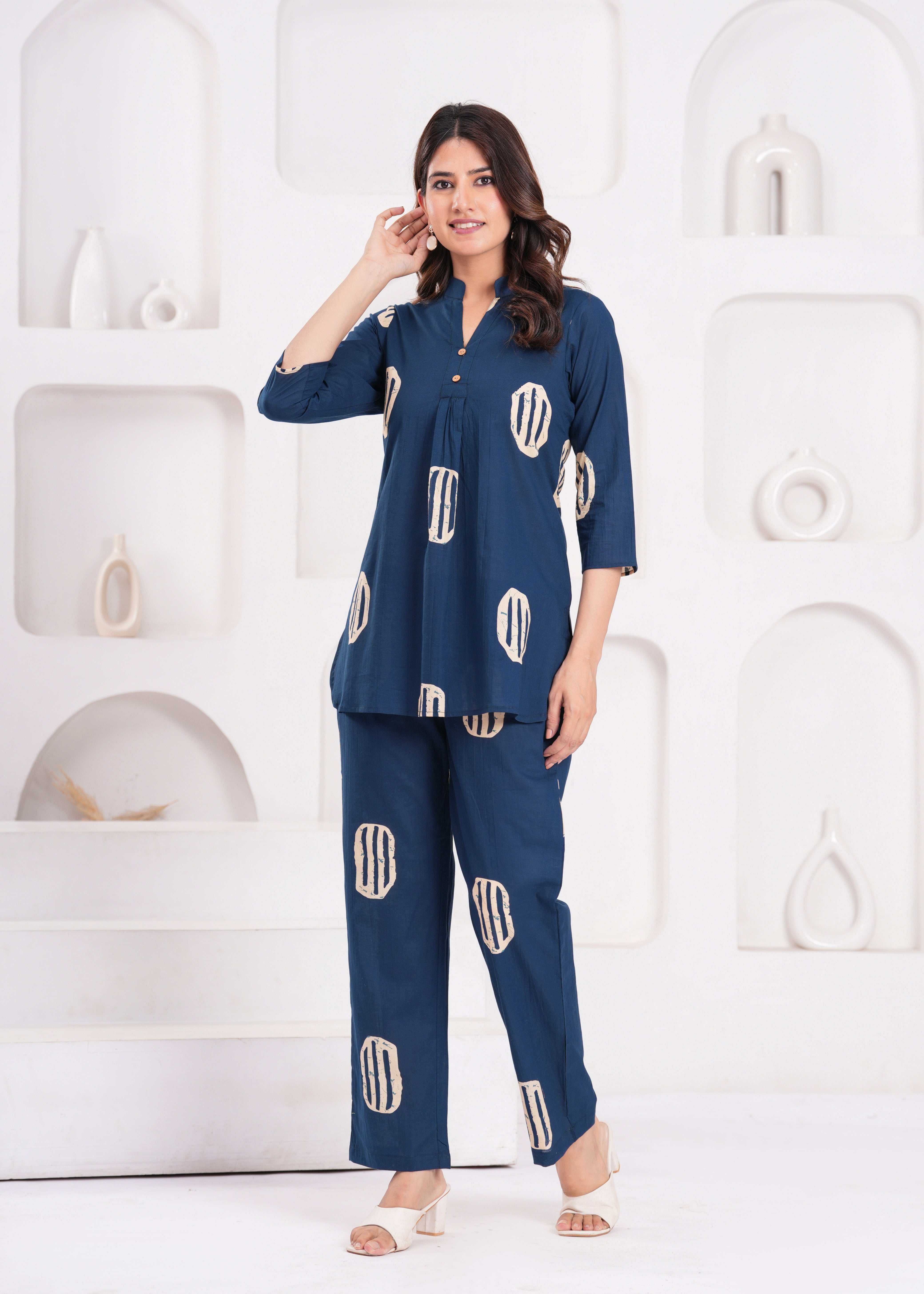 The Essential Navy Blue Cord Set – Ultra-Soft, Skin-Friendly Cotton for All-Day Wear