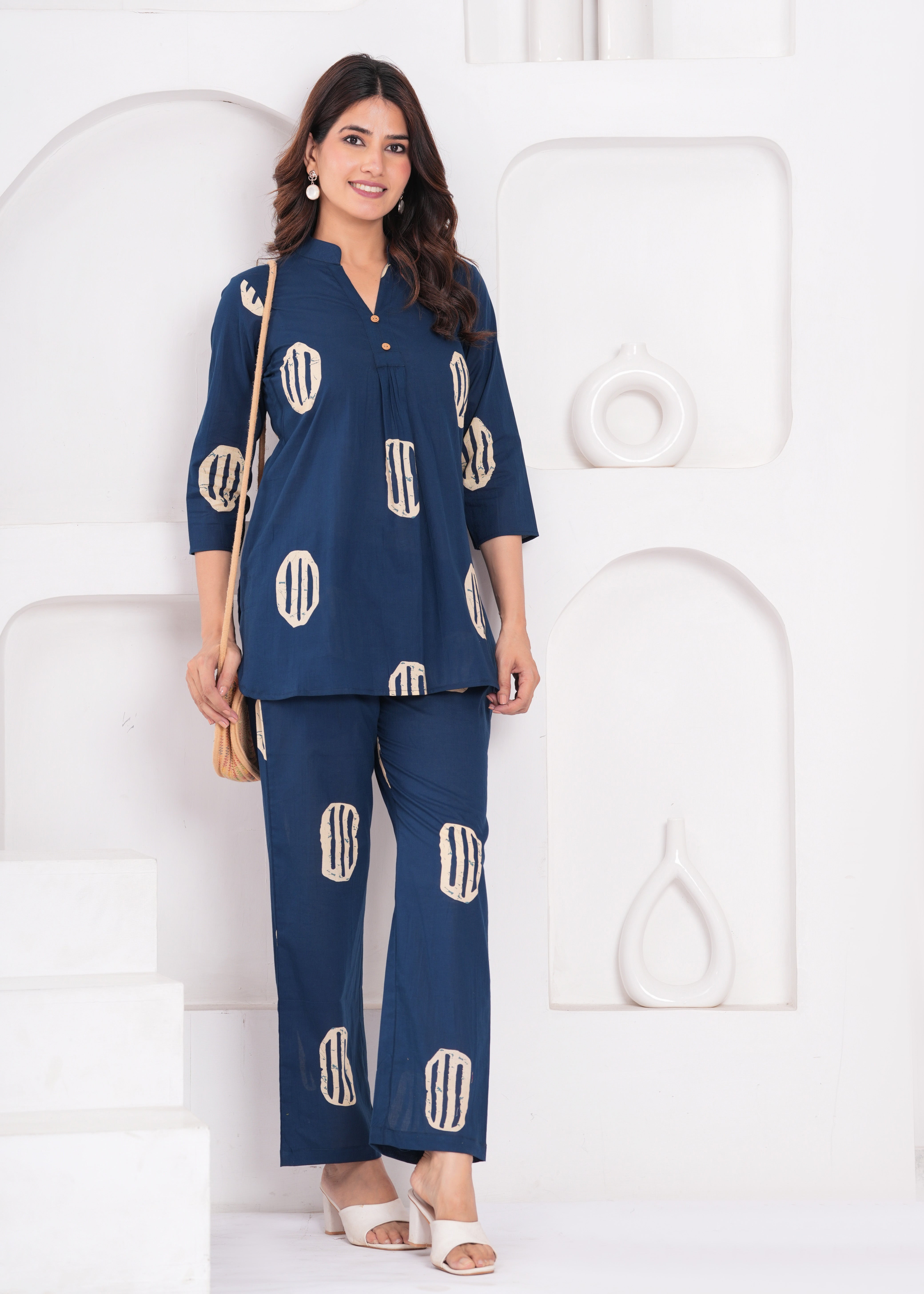 The Essential Navy Blue Cord Set – Ultra-Soft, Skin-Friendly Cotton for All-Day Wear